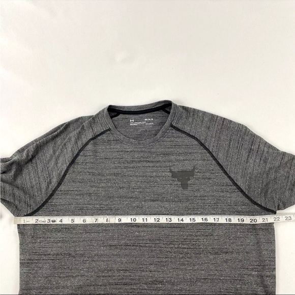 Mens Under Armour Project Rock 3/4 Sleeve Shirt Sz M Loose Heatgear - Picture 6 of 8